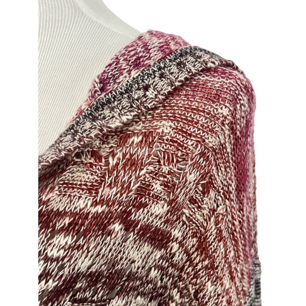 Maurices Multicolor Knit Hooded Pullover Relaxed Sweater - Picture 2 of 10